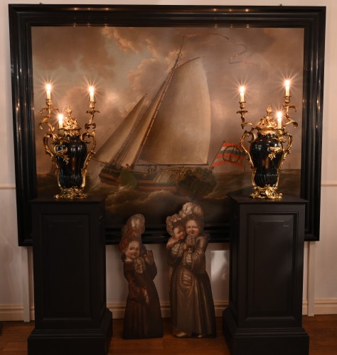 Antiquités - Pair of candelabra, signed ‘’Escalier de Cristal Paris"