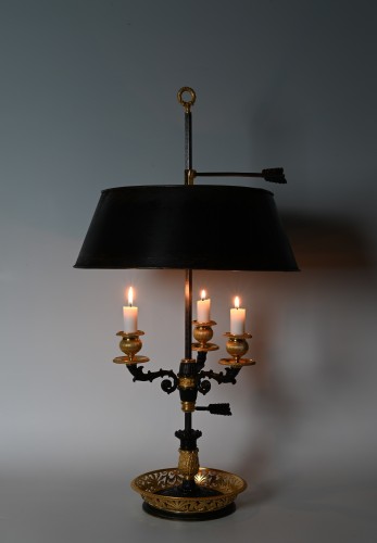XIXe siècle - Lampe bouillotte Empire vers 1820