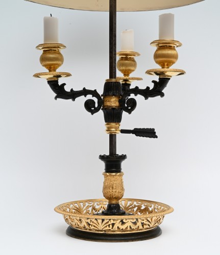Antiquités - Lampe bouillotte Empire vers 1820