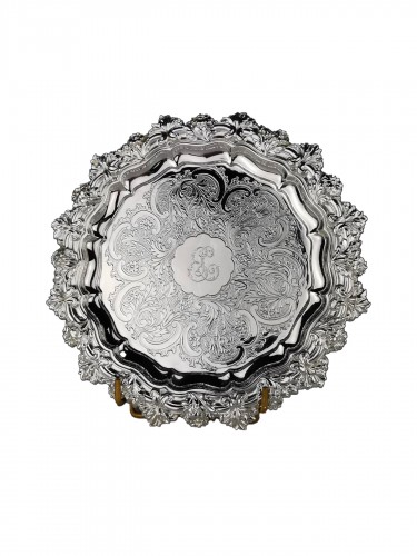 Odiot - Tripod Presentation Dish .950 Silver, Paris 1819-38