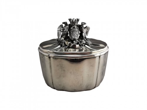 Odiot - Silver Box With The Arms Of De Breteuil Family