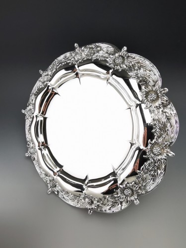 Antiquités - Tiffany &amp; Co - Chrysanthemum art Nouveau Sterling Silver Tazze / Cup
