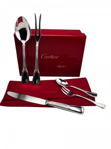 Cartier - Silverplate "must-trinity" Cutlery Set  54 Pieces