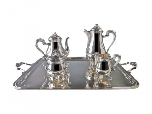 Christofle - "pompadour" Silver Plated Tea Coffee Set