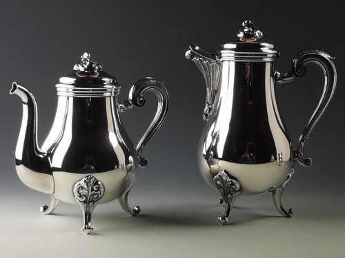  - Christofle - &quot;pompadour&quot; Silver Plated Tea Coffee Set