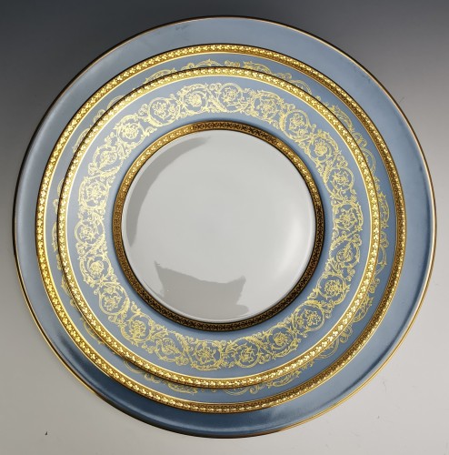 Antiquités - Haviland &quot;Edith&quot; Gold Inlay Limoges Porcelai Part Of Service