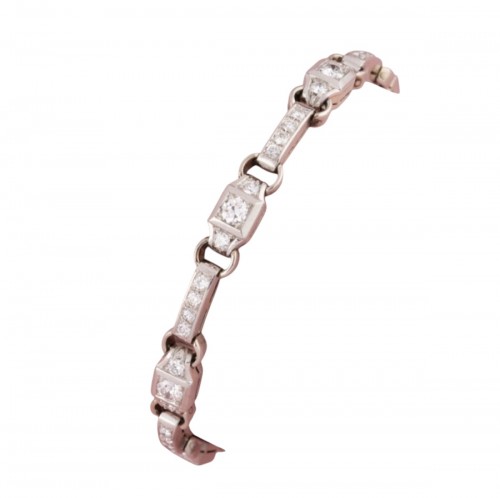 Art Deco Bracelet In 18k gold and diamonds