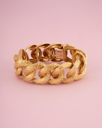 Antique Jewellery  - Yellow gold curb chain bracelet
