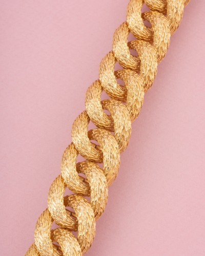 20th century - Yellow gold curb chain bracelet
