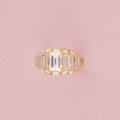 Bijouterie, Joaillerie Bagues - Bague en or jaune et diamants