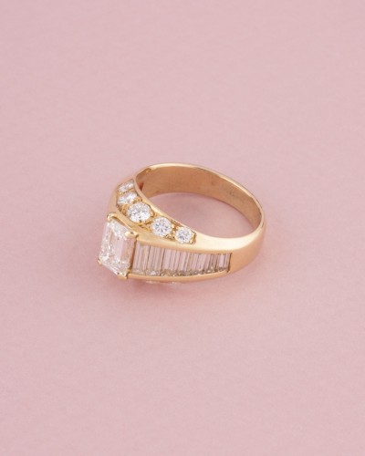 Bague en or jaune et diamants - Maison Tres Or