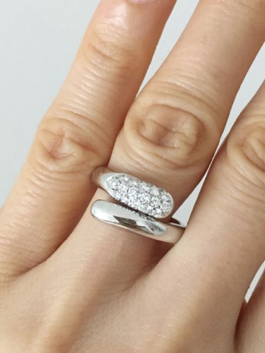Antiquités - Bvlgari - Astrea model ring in white gold and diamonds