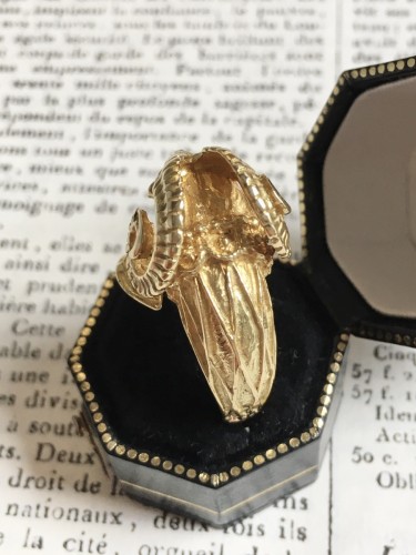 Bijouterie, Joaillerie Bagues - Bague en or jaune représentant une tête de bélier
