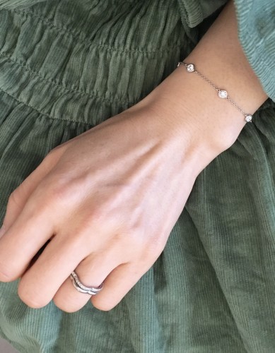 Antiquités - TIFFANY & CO- "Diamonds by the Yard" par Elsa Peretti en platine et diamants