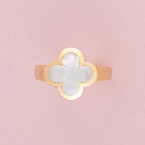 Van Cleef &amp; Arpels -  "pure Alhambra" Ring In Yellow Gold - Antique Jewellery Style 