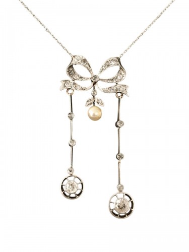 Collier négligé Belle Époque en or jaune