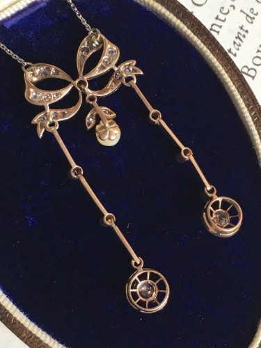 Antiquités - Collier négligé Belle Époque en or jaune