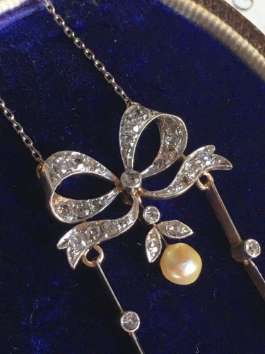 Antiquités - Collier négligé Belle Époque en or jaune