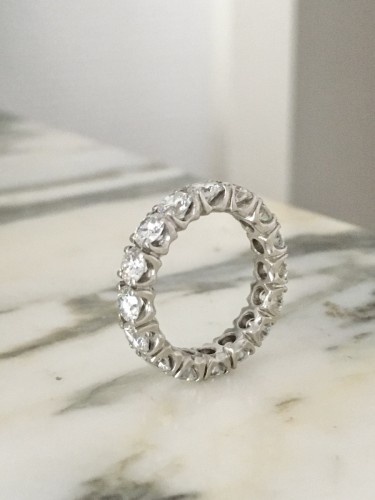  - American wedding band in platinum and diamonds