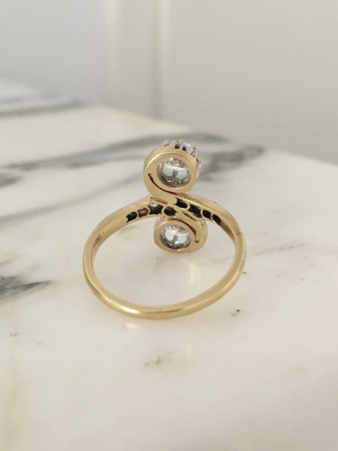  - Bague toi et moi Belle Époque en or jaune et diamants