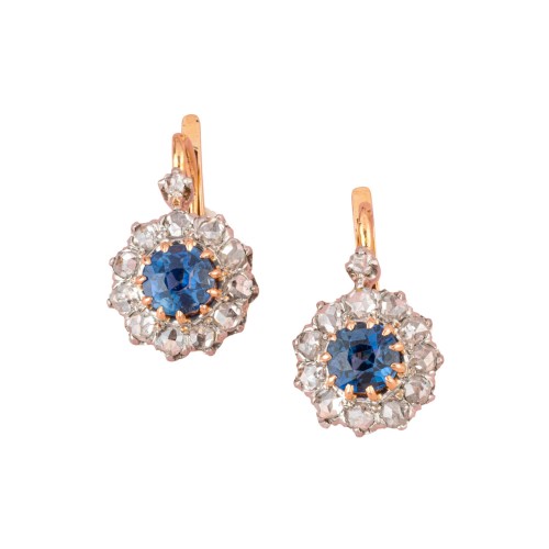 Belle époque 18k rose gold sleeper earrings