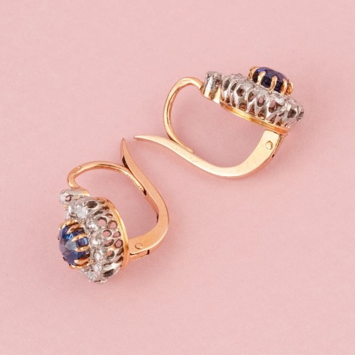 Belle époque 18k rose gold sleeper earrings - 