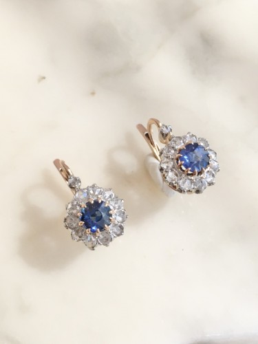 Belle époque 18k rose gold sleeper earrings - 