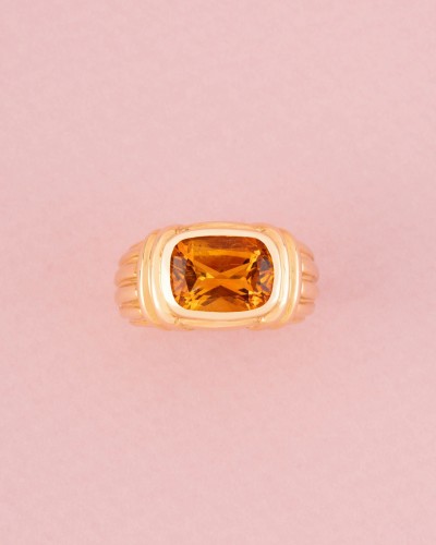 Bijouterie, Joaillerie Bagues - BULGARI - Bague en or jaune sertie d’une citrine