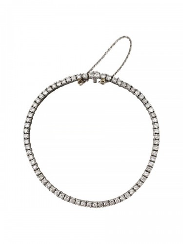 Tennis Bracelet In Platinum And Diamonds 3,14 Ct