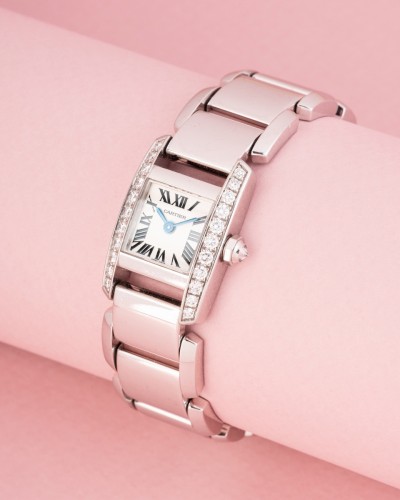 Horology  - Cartier Tankissime Tankissime petit modèle watch, white gold, diamonds