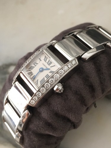 Antiquités - Cartier Tankissime Tankissime petit modèle watch, white gold, diamonds