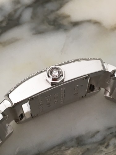 Antiquités - Cartier Tankissime Tankissime petit modèle watch, white gold, diamonds