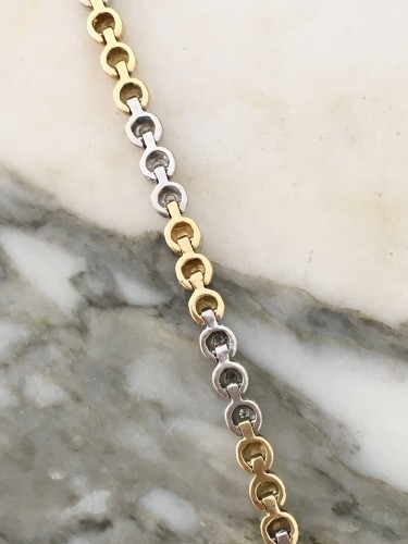  - Bracelet en or jaune et blanc diamants