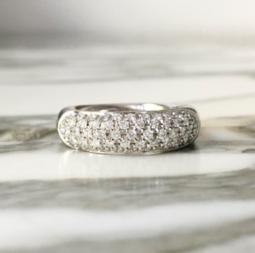 Damiani ring in white gold with diamonds - Antique Jewellery Style 