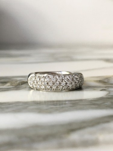 Antique Jewellery  - Damiani ring in white gold with diamonds