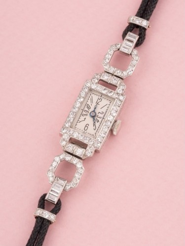 Art Deco watch in platinum and diamonds - Horology Style Art Déco