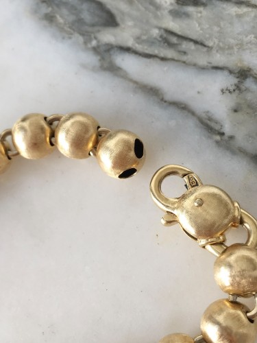 Bracelet boules en or jaune - 