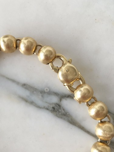 Antiquités - Bracelet boules en or jaune