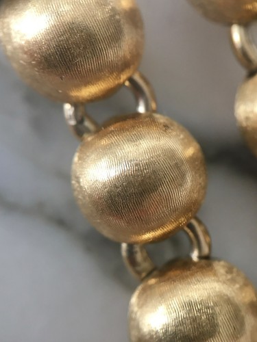 Antiquités - Bracelet boules en or jaune