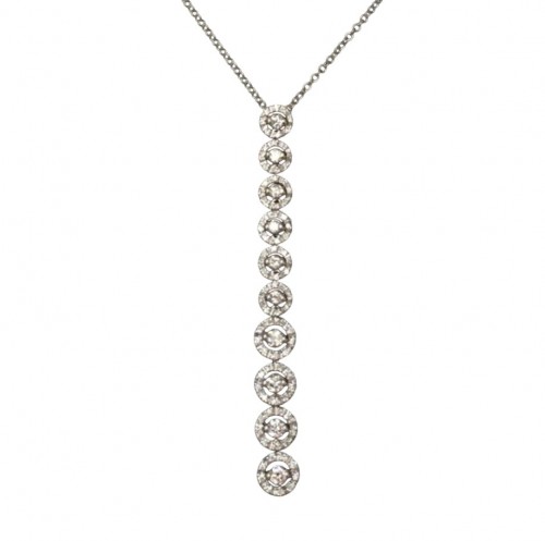 Leo Pizzo Collier en or blanc et diamants