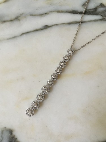 Leo Pizzo Collier en or blanc et diamants - 
