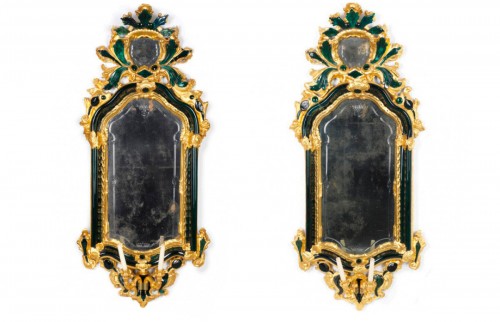 Paire de miroirs Italie, probablement Venise, XIXe siècle