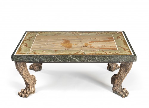Table en marbre et bronze