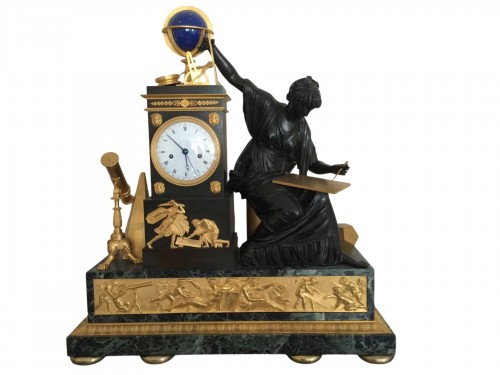 Pendule figurant l'astronomie, époque Empire