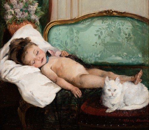 XIXe siècle - Enfant dans le salon - Pierre Carrier-Belleuse (1851-1932)