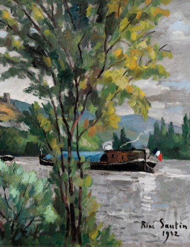 Tableaux et dessins Tableaux du XXe siècle - René Sautin (1881-1968) - La Seine aux Andelys