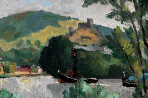 Art Déco - René Sautin (1881-1968) - La Seine aux Andelys 