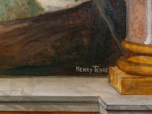 Charles Henry Tenré (1854-1926) - Vue du château de Versailles depuis la place d’Armes - Art nouveau