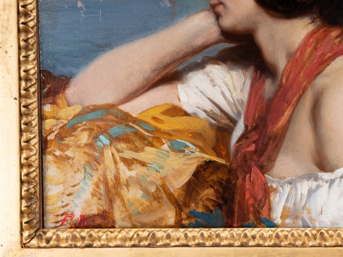 Portrait of a young woman - Felix-joseph BARRIAS (1822-1907) - 