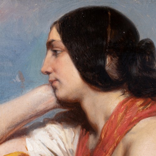 XIXe siècle - Portrait d’une jeune femme - Felix-joseph BARRIAS (1822-1907)